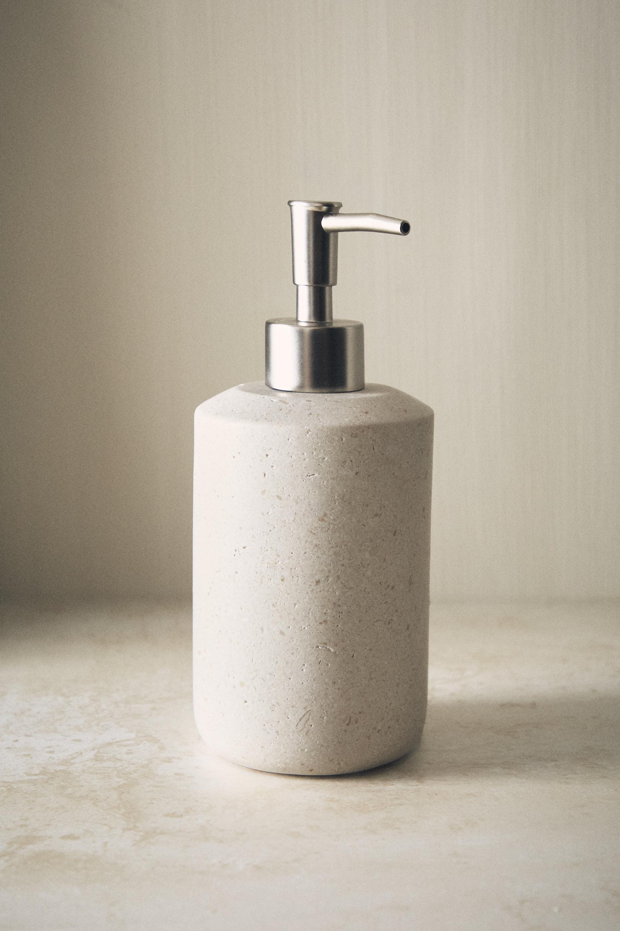 WHITE MARBLE SOAP DISPENSER